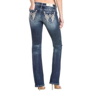Boot cut angel wing Miss Me jeans